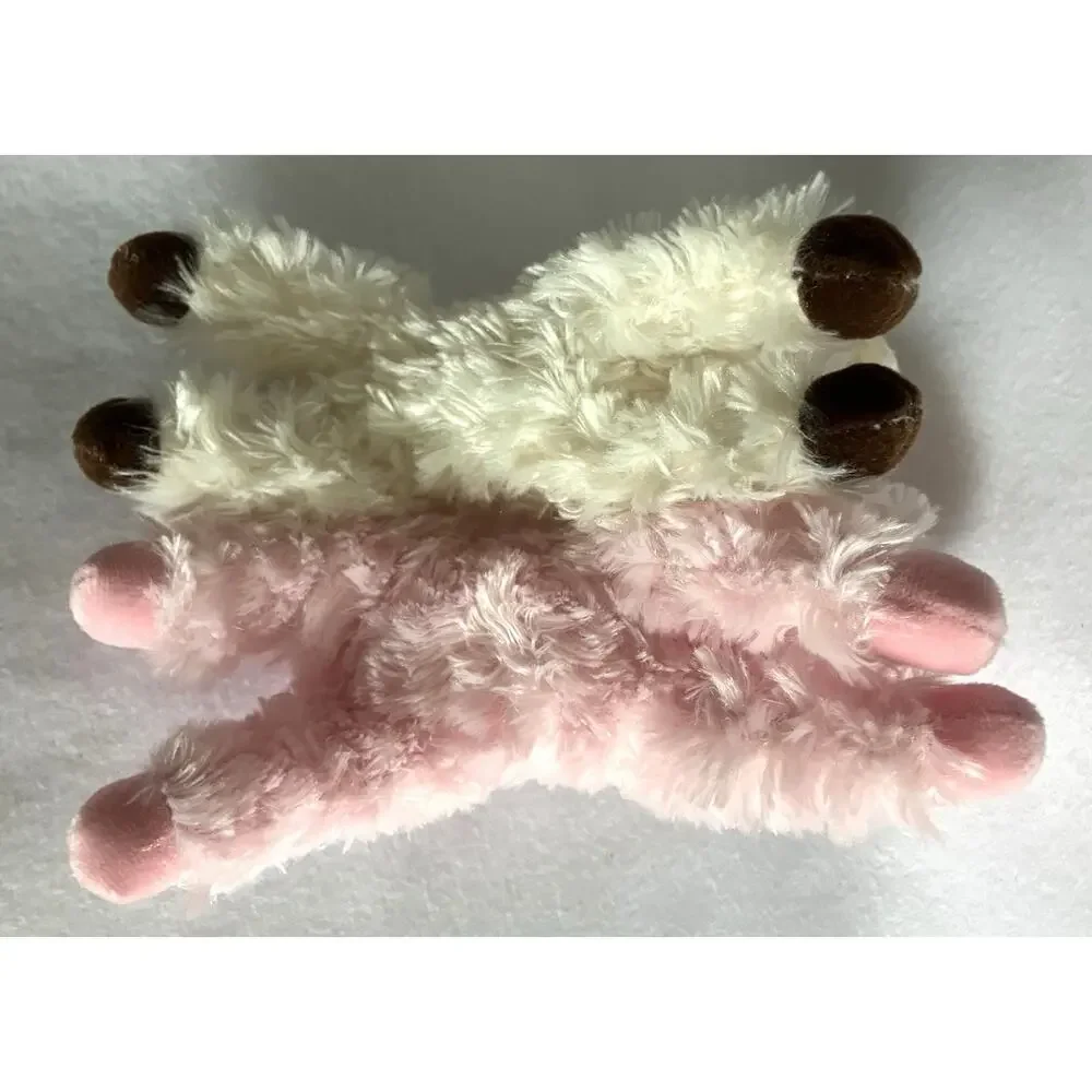 Aurora Stuffed Plush Animals Llamas Pink and Cream Lot of 2
